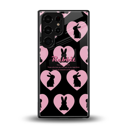 Bunny Love back phone cover | glass case for samsung galaxy s25 ultra