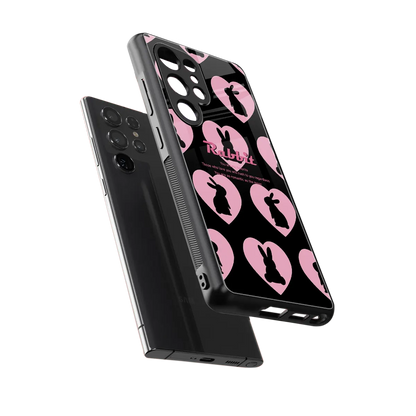 Bunny Love sleek samsung galaxy s25 ultra cover with tempered glass back and TPU edges