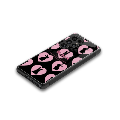 Bunny Love stylish phone case for samsung galaxy s25 ultra | glossy glass and slim fit