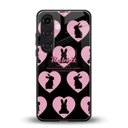 Bunny Love back phone cover | glass case for samsung galaxy s24