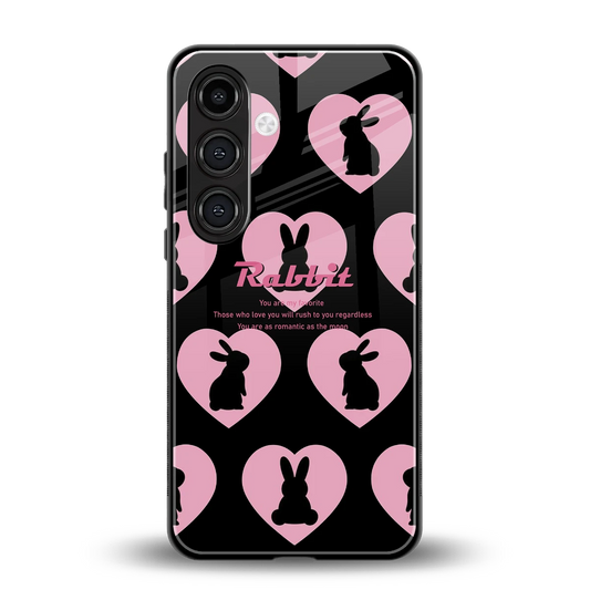 Bunny Love back phone cover | glass case for samsung galaxy s24