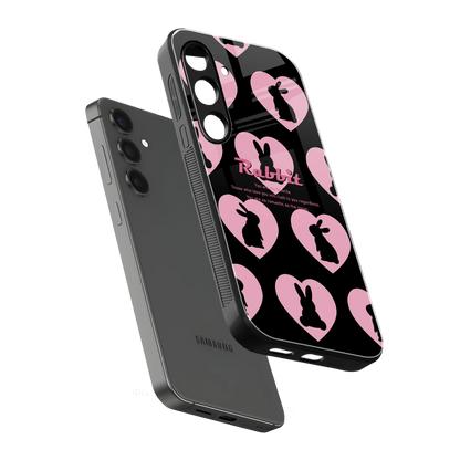 Bunny Love sleek samsung galaxy s25 fe cover with tempered glass back and TPU edges
