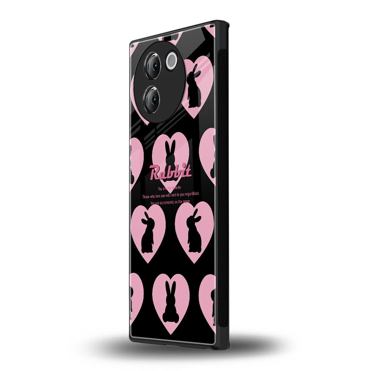 Bunny Love vivo v30e mobile cover | shockproof glass phone case