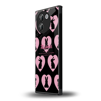 Bunny Love vivo v30e mobile cover | shockproof glass phone case