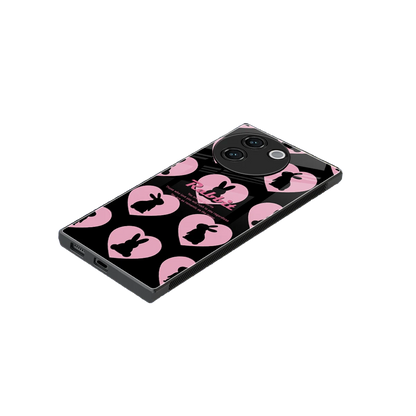 Bunny Love stylish phone case for vivo v30e | glossy glass and slim fit