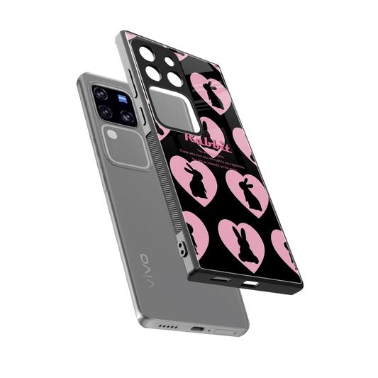 Bunny Love sleekvivo v30 pro cover with tempered glass back and TPU edges