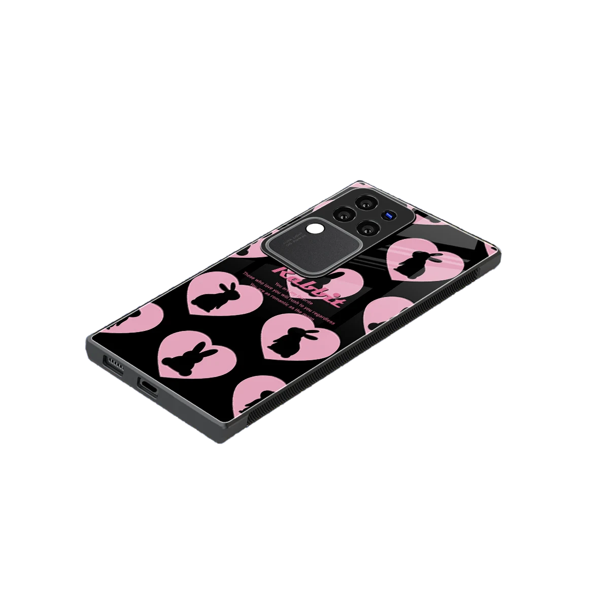 Bunny Love stylish phone case forvivo v30 pro | glossy glass and slim fit