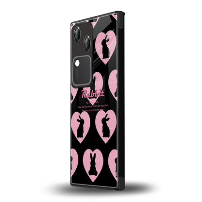 Bunny Love vivo v30 mobile cover | shockproof glass phone case