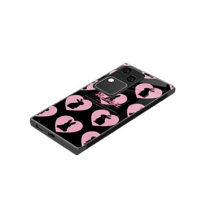 Bunny Love stylish phone case for vivo v30 | glossy glass and slim fit
