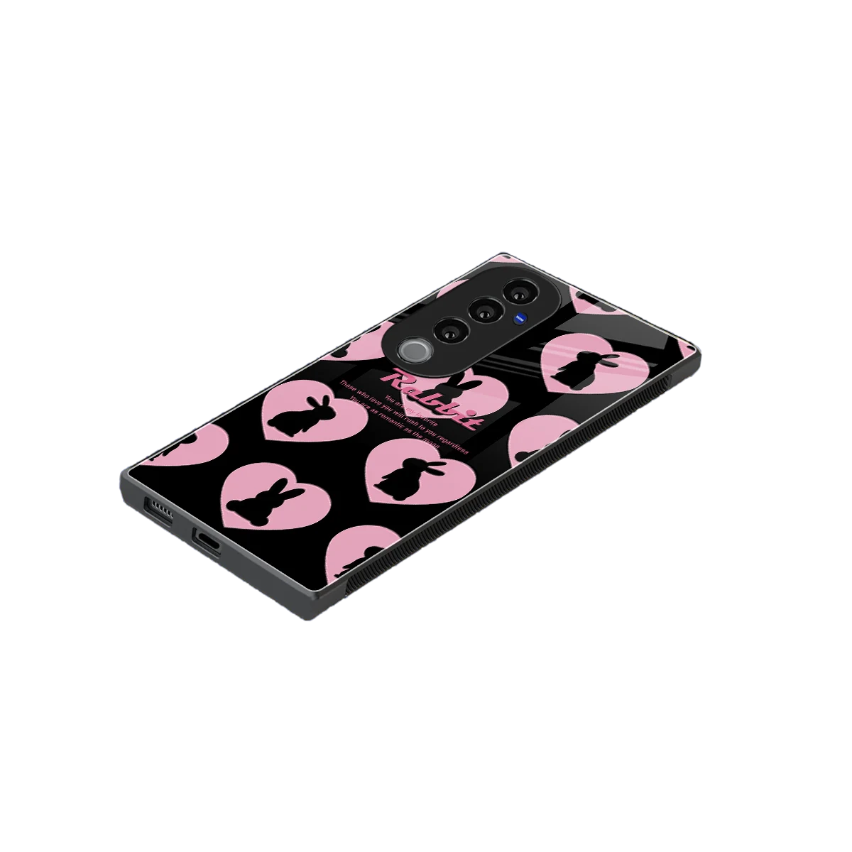 Bunny Love stylish phone case for vivo v40 pro | glossy glass and slim fit