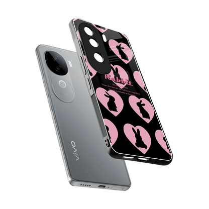 Bunny Love sleek vivo v40e cover with tempered glass back and TPU edges