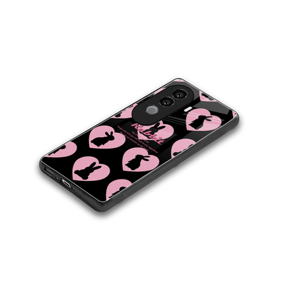 Bunny Love stylish phone case for vivo v40e | glossy glass and slim fit