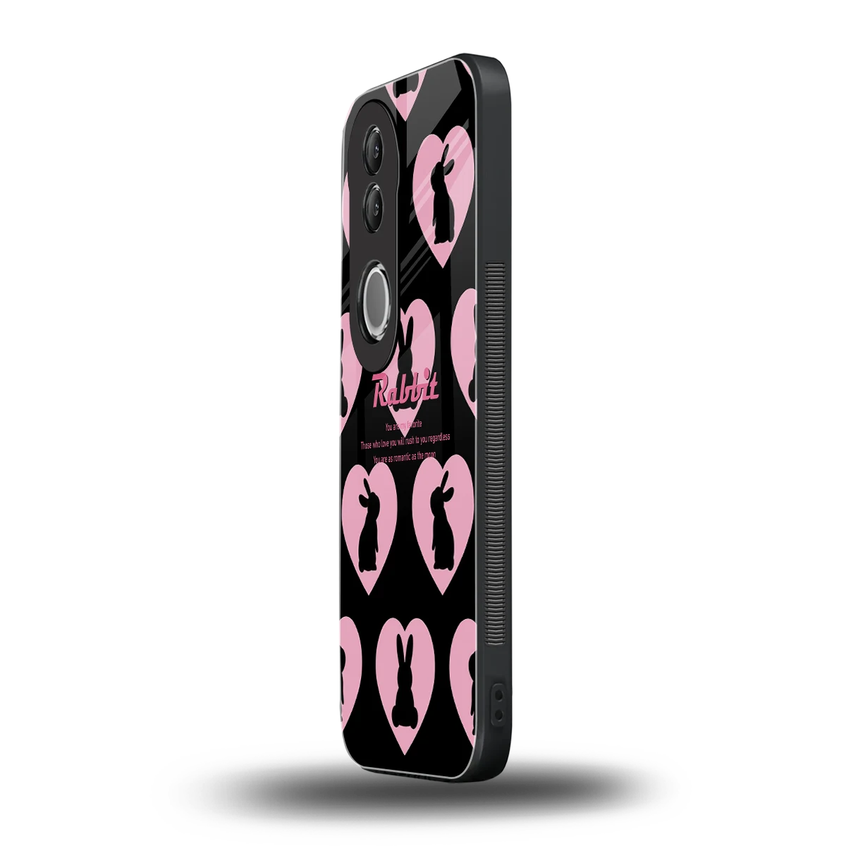 Bunny Love vivo v50 mobile cover | shockproof glass phone case