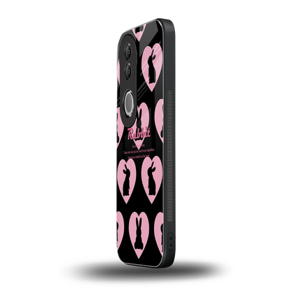 Bunny Love vivo v50 mobile cover | shockproof glass phone case