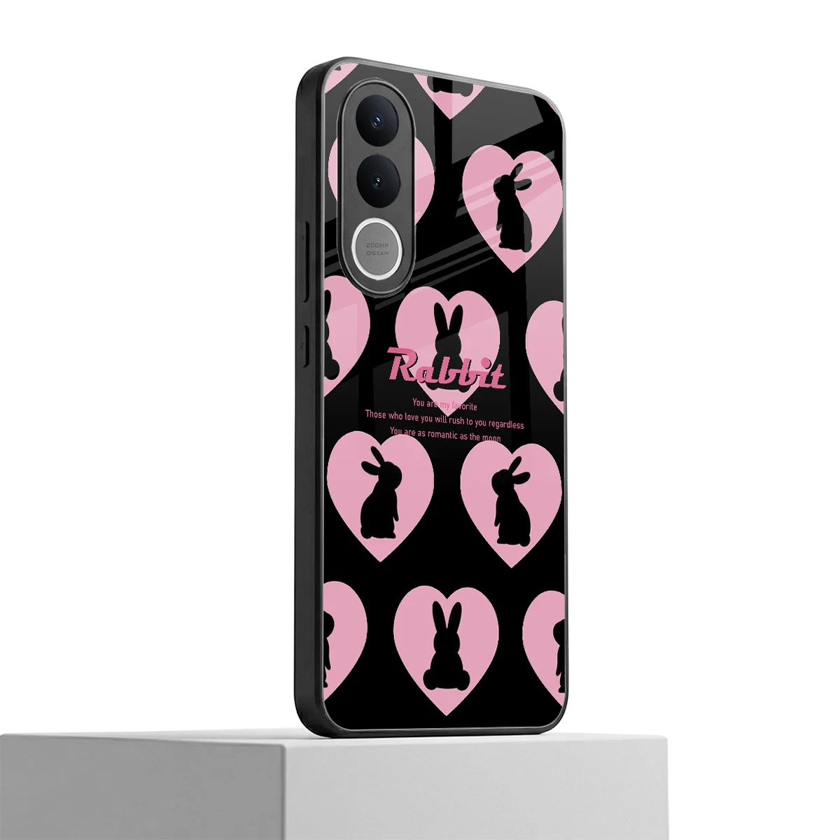 Bunny Love vivo v70 fe mobile cover | shockproof glass phone case