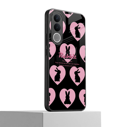 Bunny Love vivo v70 fe mobile cover | shockproof glass phone case