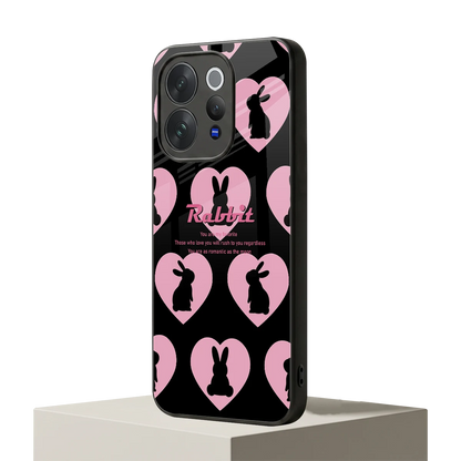 Bunny Love vivo v70 elite mobile cover | shockproof glass phone case