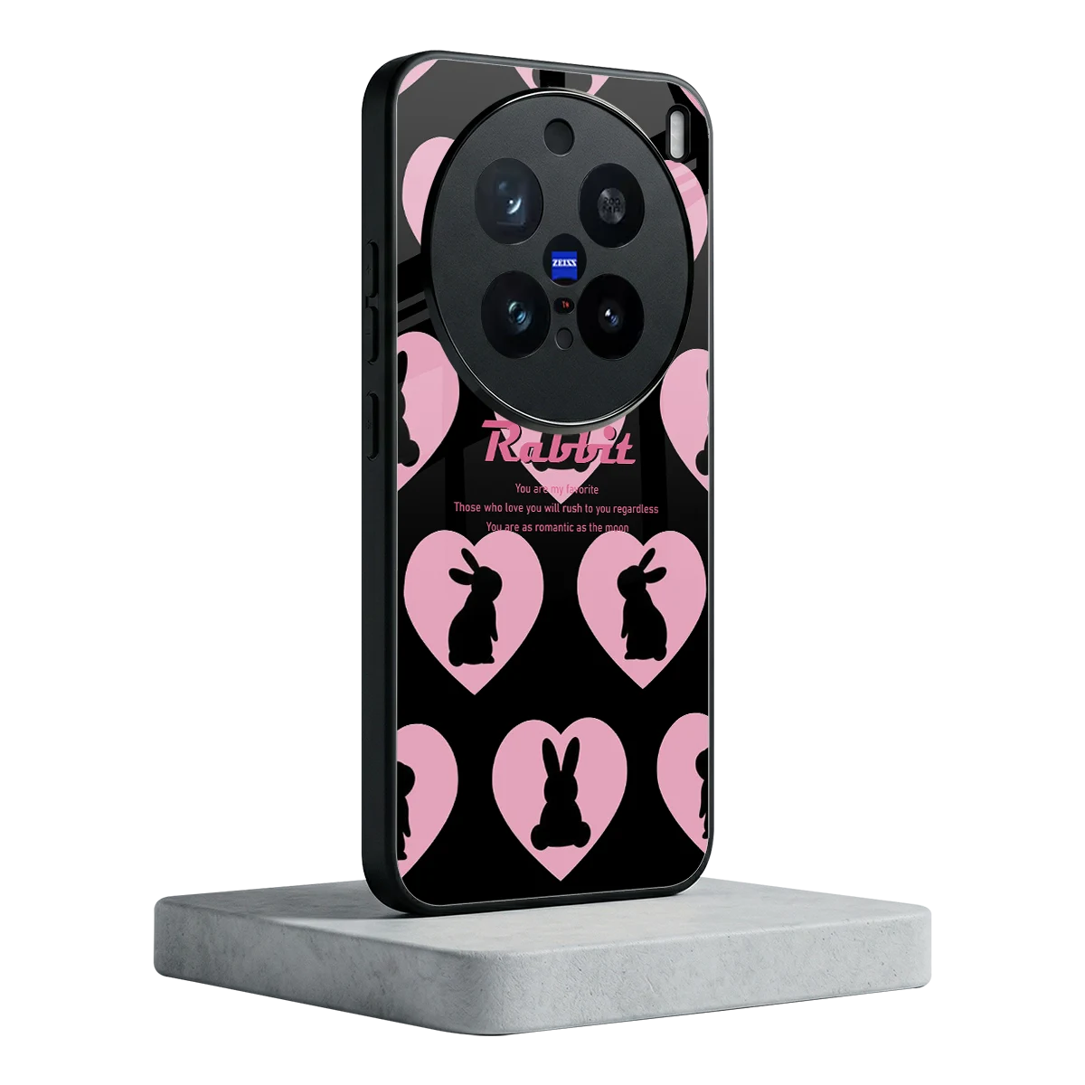 Bunny Love vivo x200 pro mobile cover | shockproof glass phone case