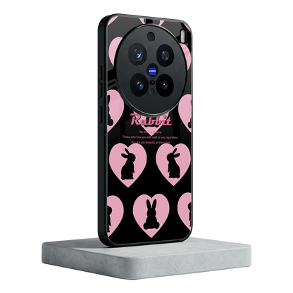 Bunny Love vivo x200 pro mobile cover | shockproof glass phone case