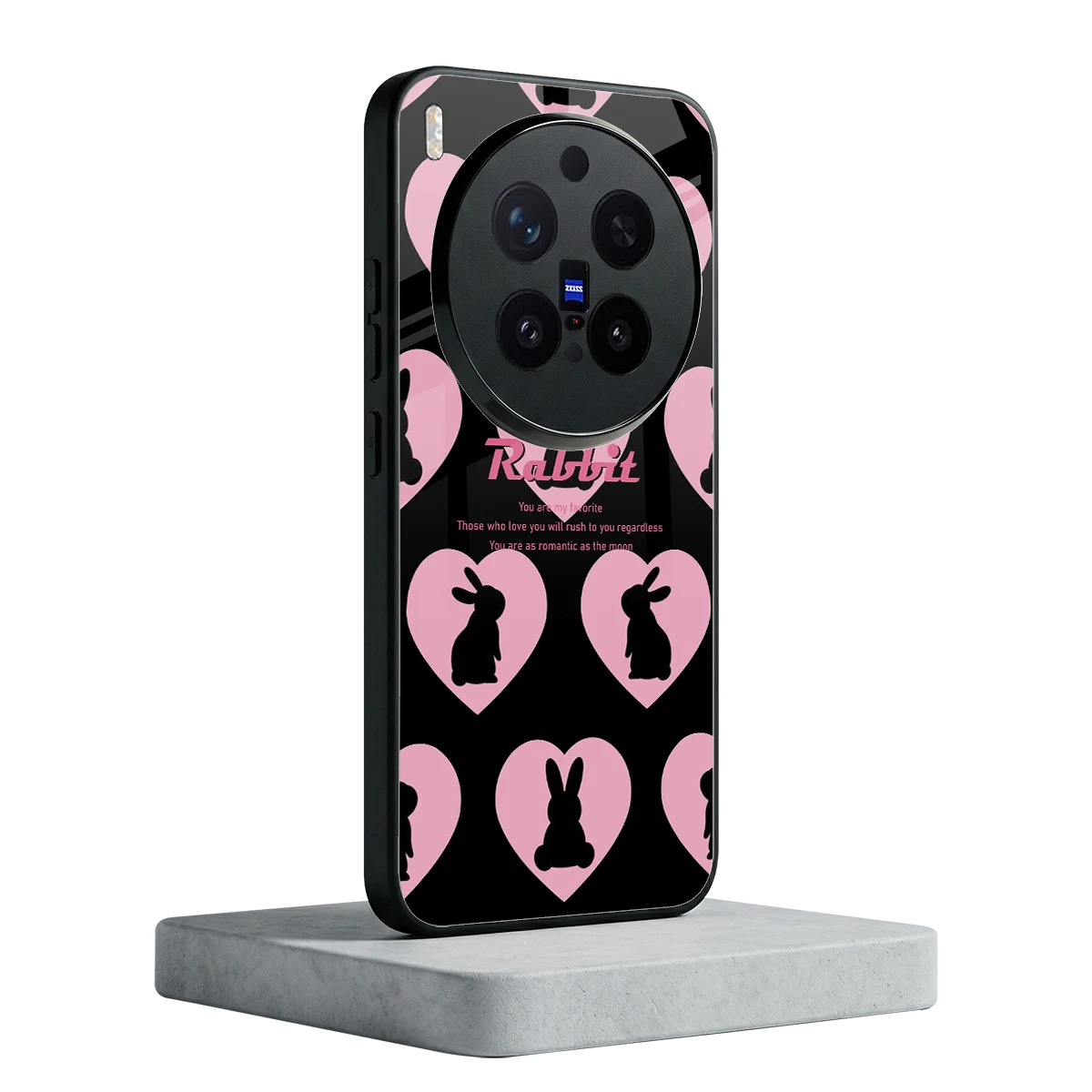 Bunny Love vivo x300 pro mobile cover | shockproof glass phone case