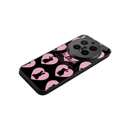 Bunny Love stylish phone case for vivo x300 pro | glossy glass and slim fit