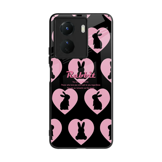 Bunny Love back phone cover | glass case for vivo y16