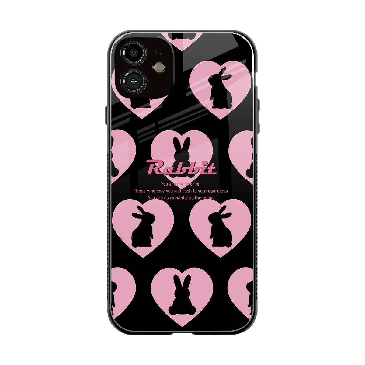 Bunny Love back phone cover | glass case for iphone 11