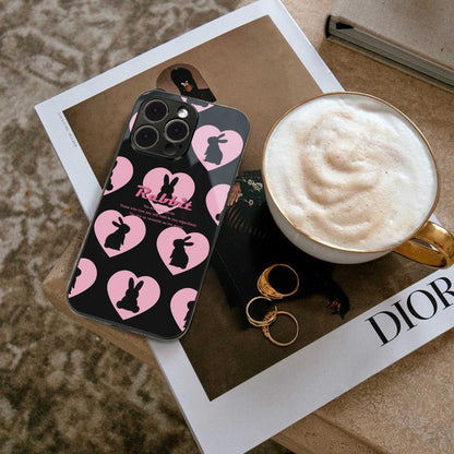 Bunny Love Phone Case for Iphone 16 | Glass Case