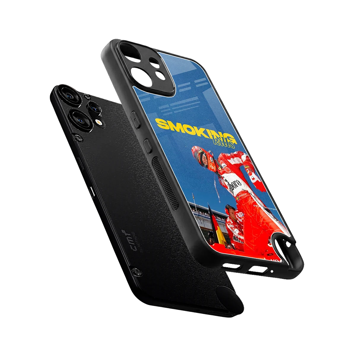Burnout Mode sleek cmf nothing phone 2 pro cover with tempered glass back and TPU edges
