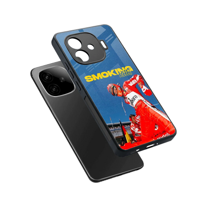 Burnout Mode sleek iqoo neo 10r 5g cover with tempered glass back and TPU edges