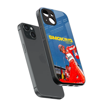 Burnout Mode sleek iphone 14 cover with tempered glass back and TPU edges