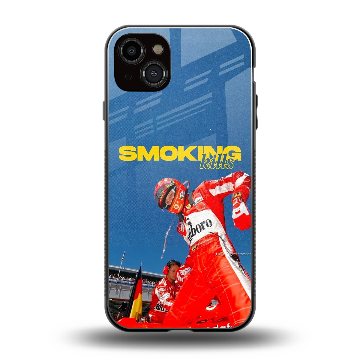 Burnout Mode back phone cover | glass case for iphone 15 plus