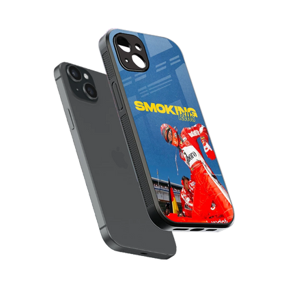 Burnout Mode sleek iphone 14 plus cover with tempered glass back and TPU edges
