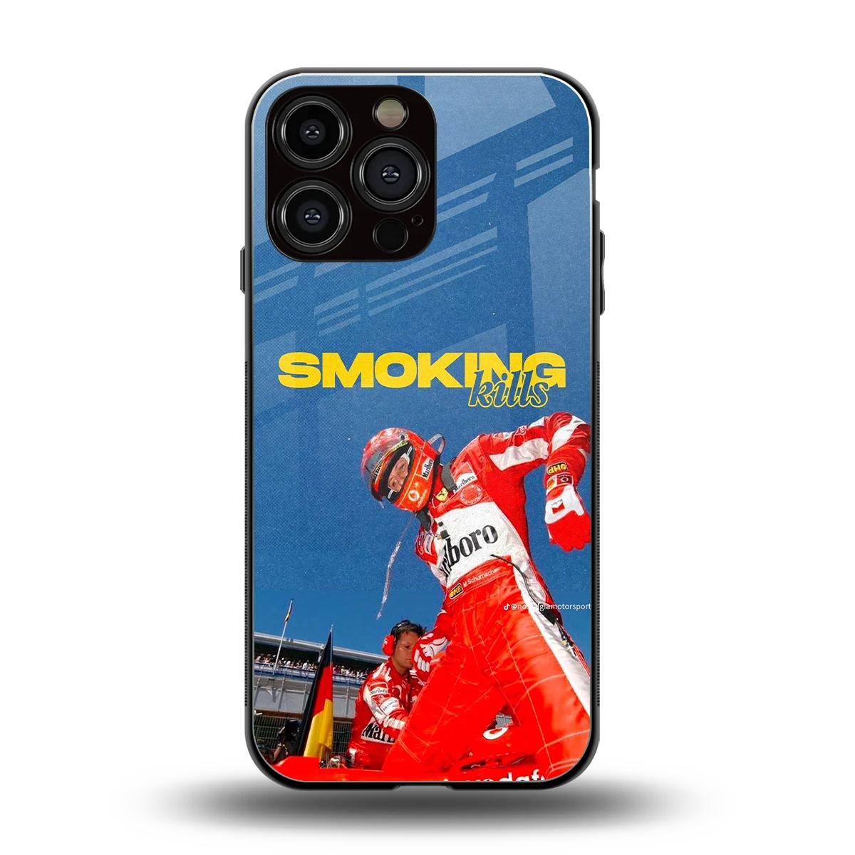 Burnout Mode back phone cover | glass case for iphone 15 pro max