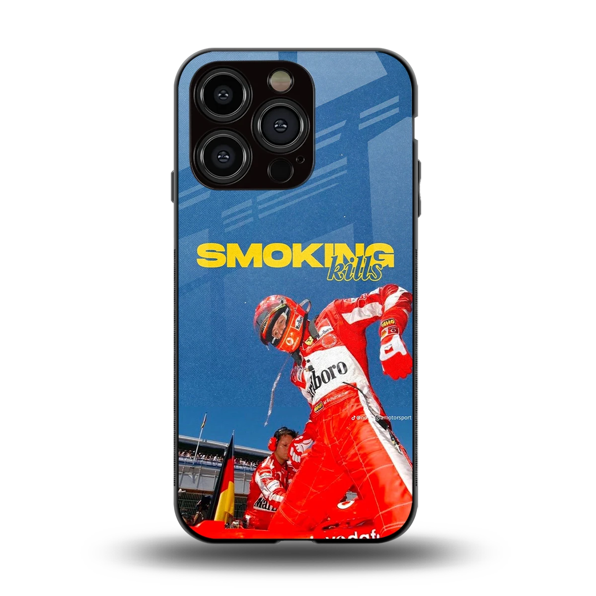 Burnout Mode back phone cover | glass case for iphone 15 pro