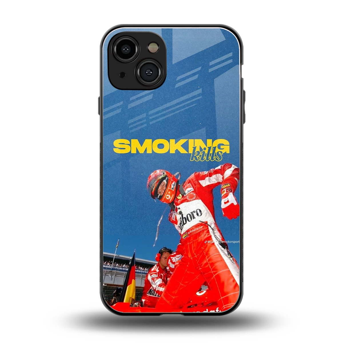 Burnout Mode back phone cover | glass case for iphone 15