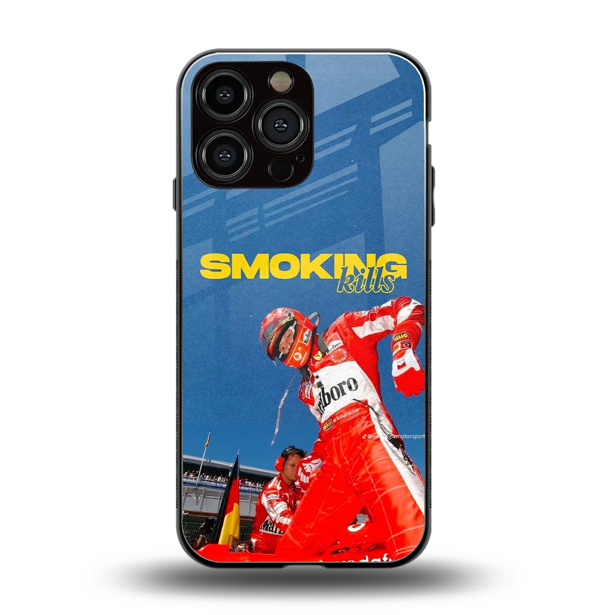 Burnout Mode back phone cover | glass case for iphone 16 pro max