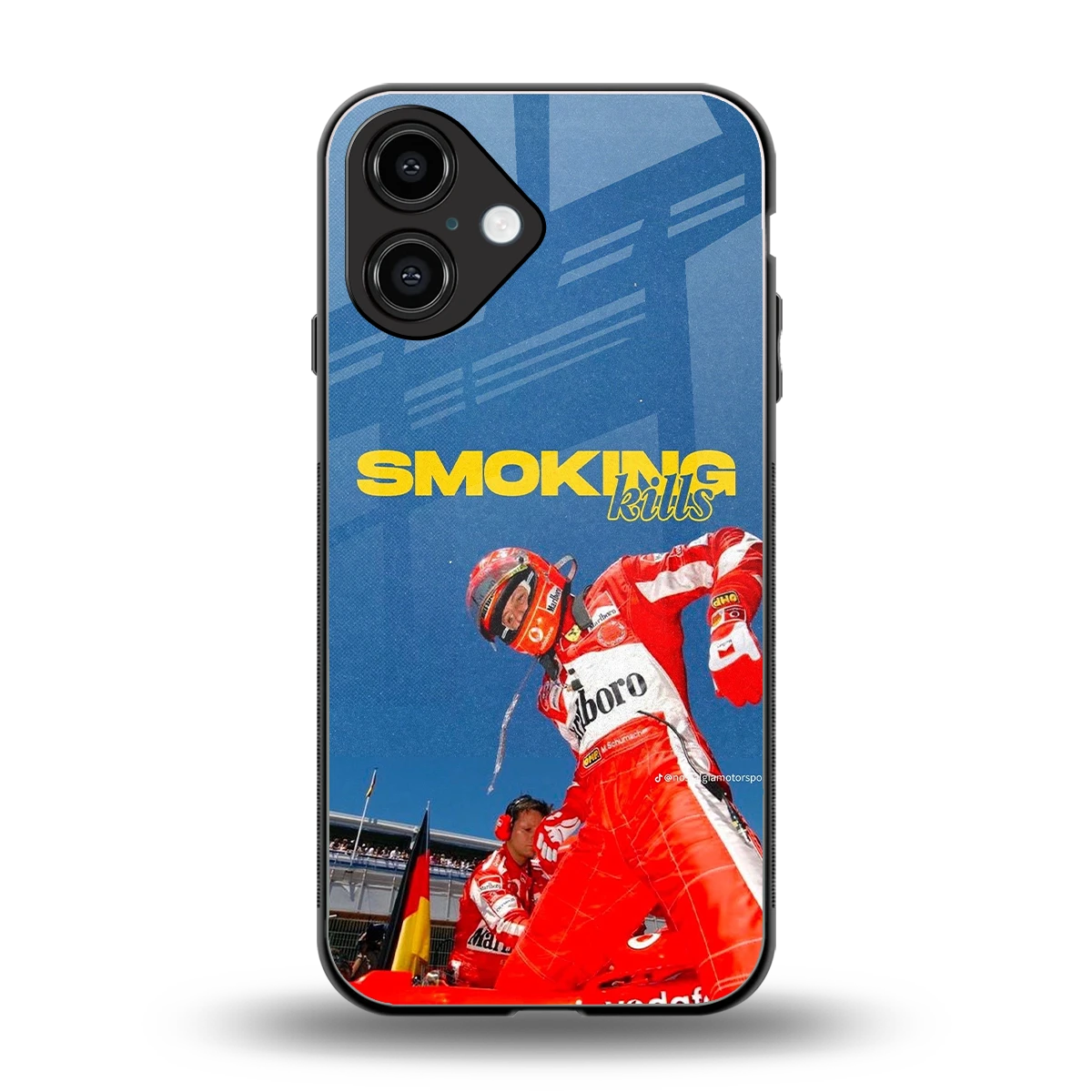 Burnout Mode back phone cover | glass case for iphone 16