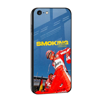 Burnout Mode sleek iphone 6s cover with tempered glass back and TPU edges
