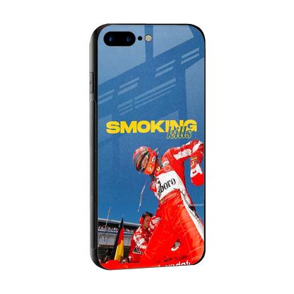 Burnout Mode sleek iphone 8 plus cover with tempered glass back and TPU edges