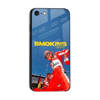 Burnout Mode sleek iphone 7 cover with tempered glass back and TPU edges