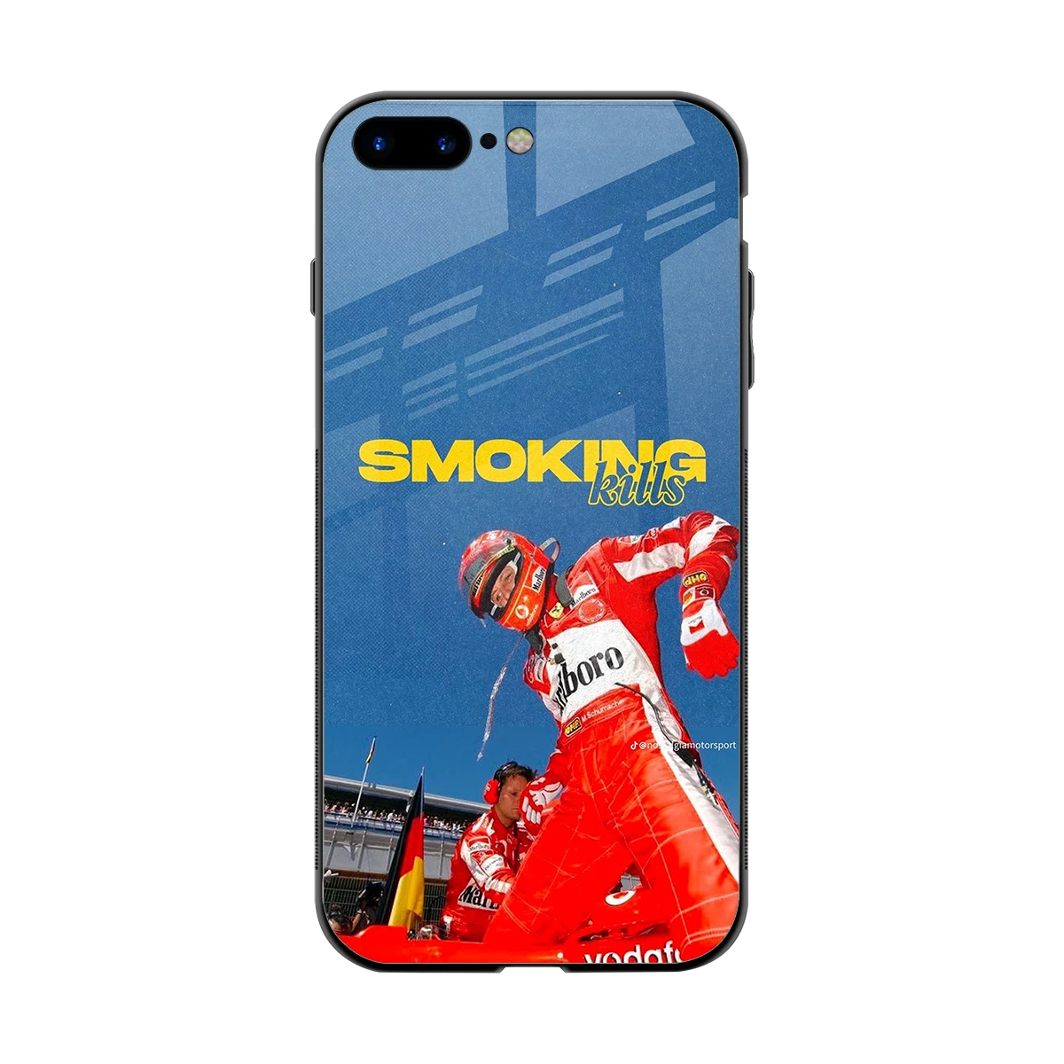 Burnout Mode back phone cover | glass case for iphone 8 plus