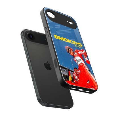 Burnout Mode sleek iphone air cover with tempered glass back and TPU edges