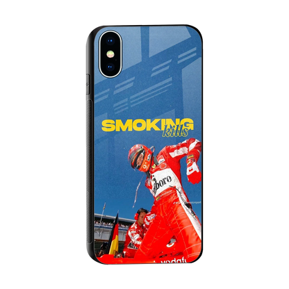 Burnout Mode sleek iphone x cover with tempered glass back and TPU edges