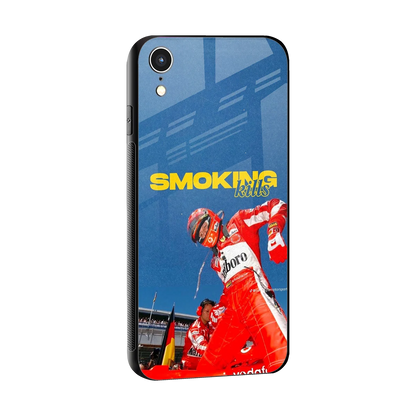 Burnout Mode sleek iphone xr cover with tempered glass back and TPU edges