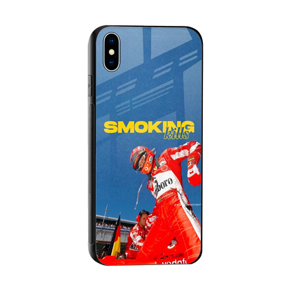 Burnout Mode sleek iphone xs max cover with tempered glass back and TPU edges