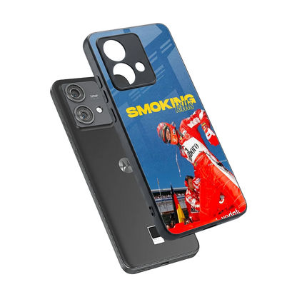 Burnout Mode sleek motorola edge 40 neo 5g cover with tempered glass back and TPU edges