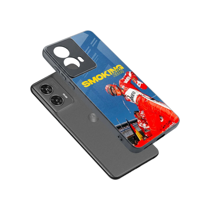 Burnout Mode sleek motorola edge 50 fusion cover with tempered glass back and TPU edges