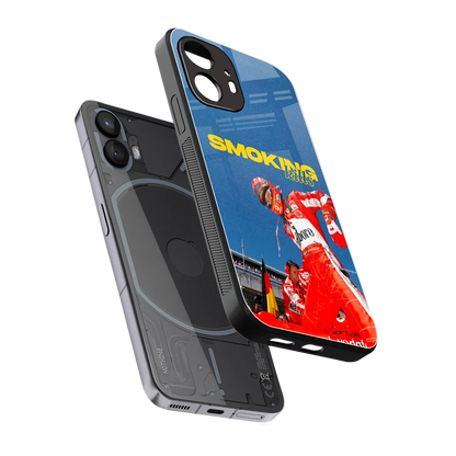 Burnout Mode sleek nothing phone 2 cover with tempered glass back and TPU edges