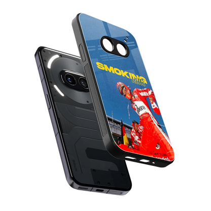 Burnout Mode sleek nothing phone 2a cover with tempered glass back and TPU edges